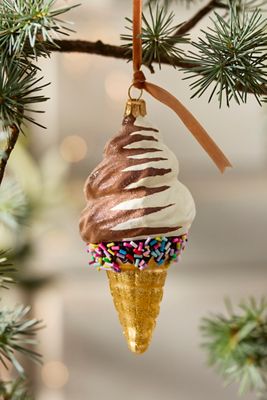 Twist Ice Cream Glass Ornament