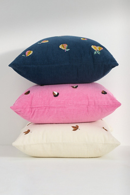 Anthropologie Velvet Corduroy Icon Pillow In Multi