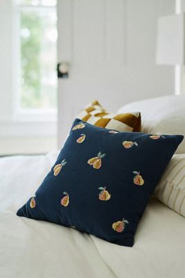 Velvet Corduroy Embroidered Icon Pillow