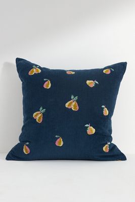 Velvet Corduroy Embroidered Icon Pillow