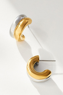 Boucles d'oreilles demi-créoles en métal par - By Anthropologie - Modalova