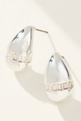 By Anthropologie The Petra Drop Earrings: Glitz Edition In Silver