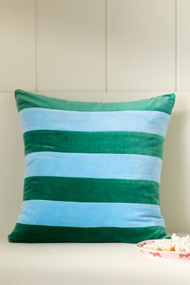 Andie Striped Cotton Velvet Pillow