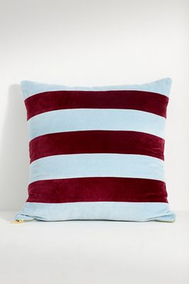 Andie Striped Cotton Velvet Pillow