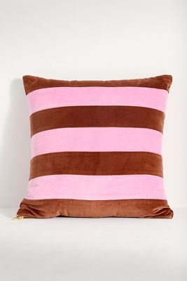 Andie Striped Cotton Velvet Pillow