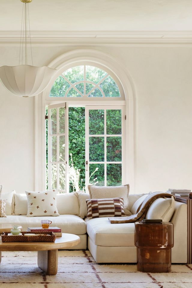 Curtis Bouclé Blanket-Stitch Pillow #4