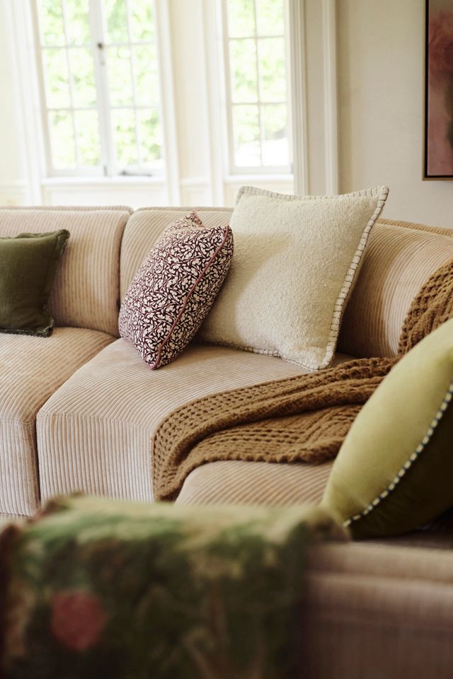 Curtis Bouclé Blanket-Stitch Pillow #5