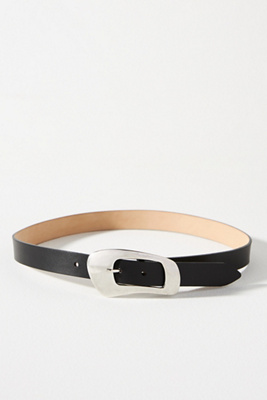 Streets Ahead Wavy Buckle Belt In Black