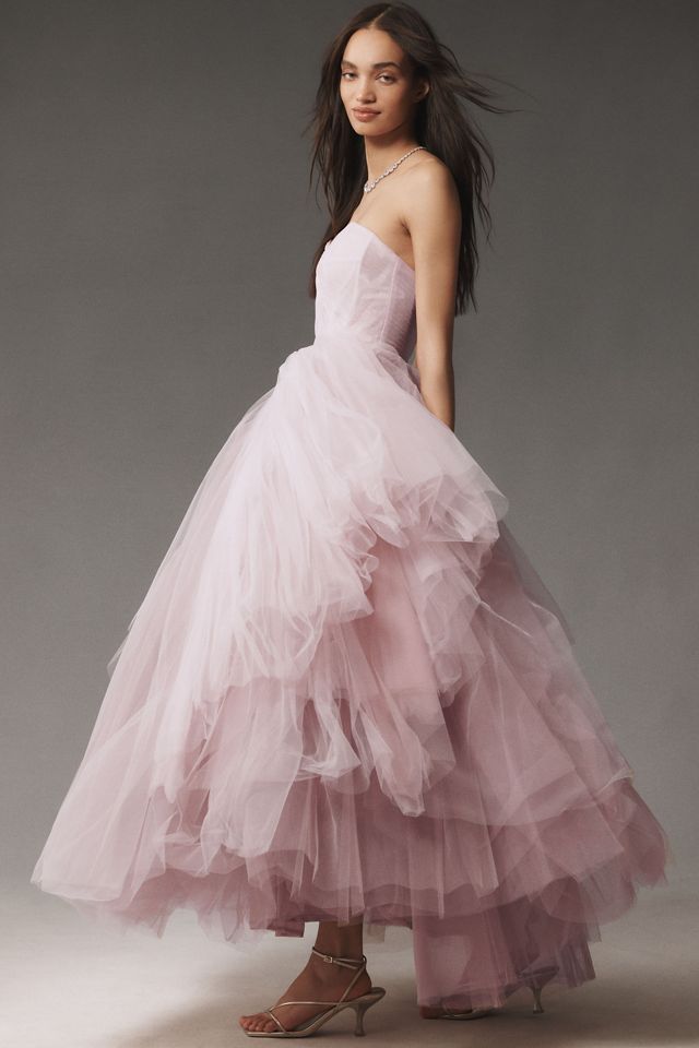 Mac Duggal Strapless Bustier Twist-Top Ruffle Ball Gown #3