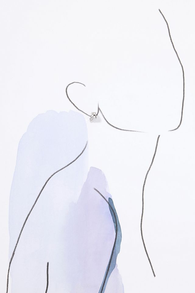 Multi Crystal Huggie Hoop Earrings #2