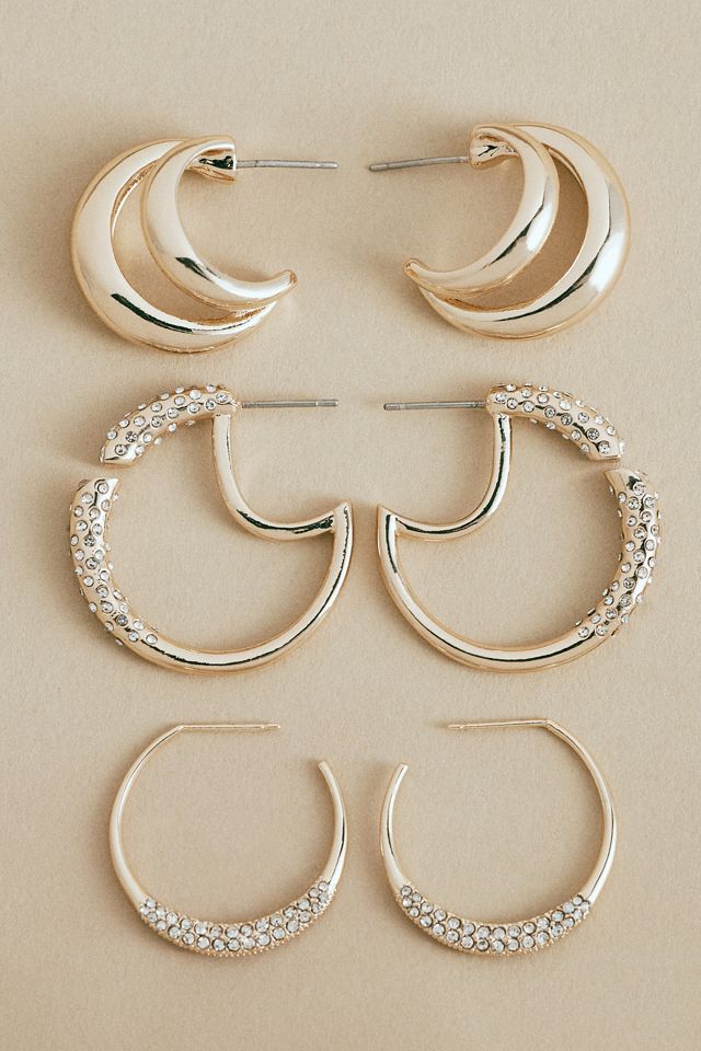 Crescent Hoop Earrings #2