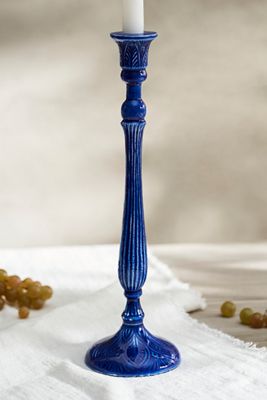 Textured Enamel Taper Holder, Large