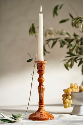 Textured Enamel Taper Holder, Medium