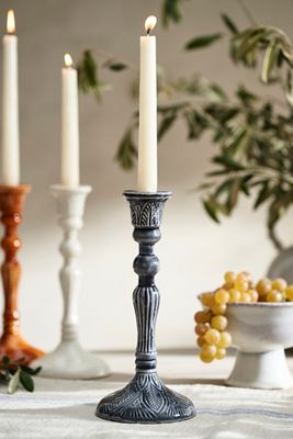 Textured Enamel Taper Holder, Medium