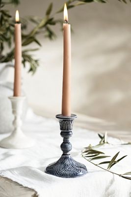 Textured Enamel Taper Holder, Small