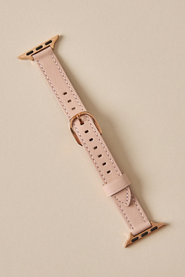 Posh Tech Carmen Skinny Leather Apple Watch Band In Pink