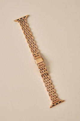 Posh Tech Rainey Skinny Stainless Steel Apple Watch Band In Pink