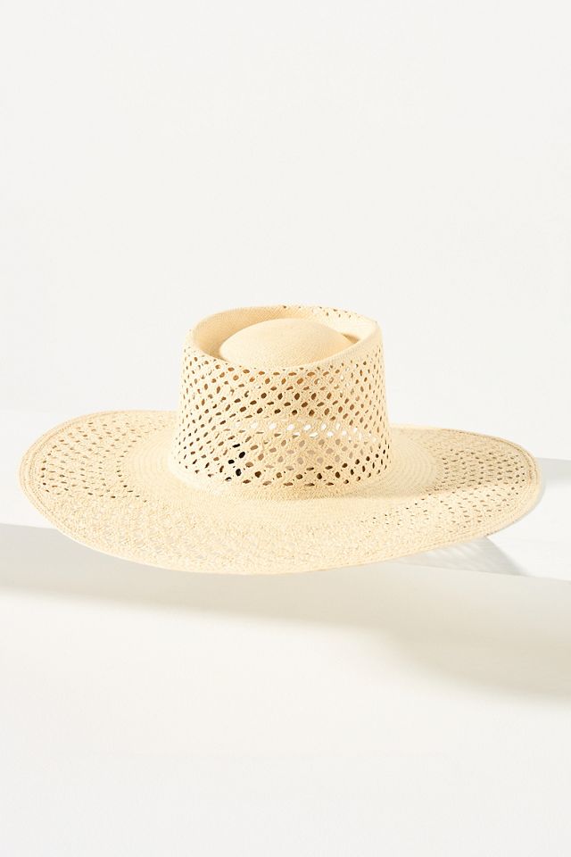 Van Palma Opale Junior Wide-Brim Straw Boater #1