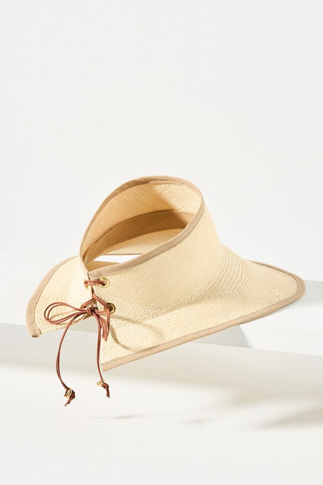 Van Palma Andrea Straw Wide-Brim Visor #1