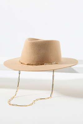 Van Palma Ulysse Merino Wool Fedora With Chain