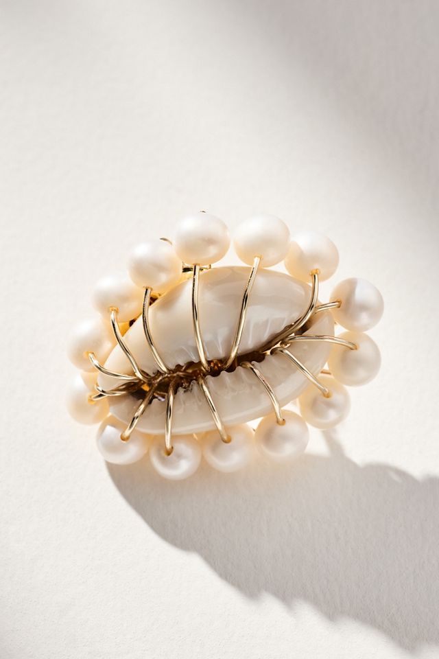 Éliou Ava Shell Clip-On Earrings #1