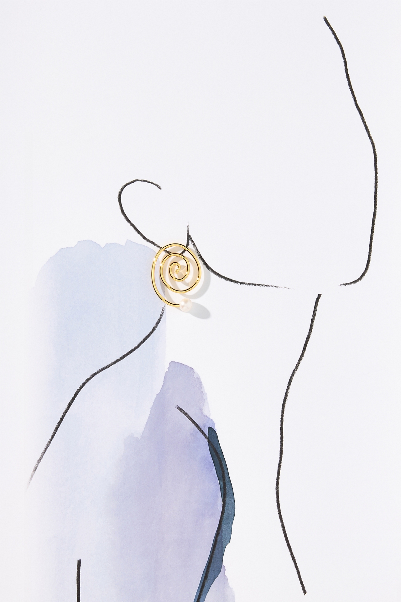 Éliou Espiral Pearl Earrings