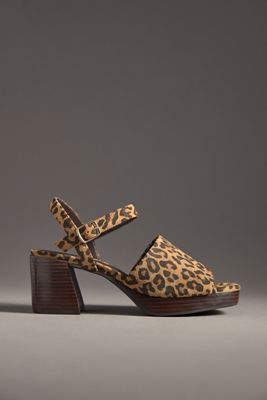 By Anthropologie Buckle Open-Toe Block Heels