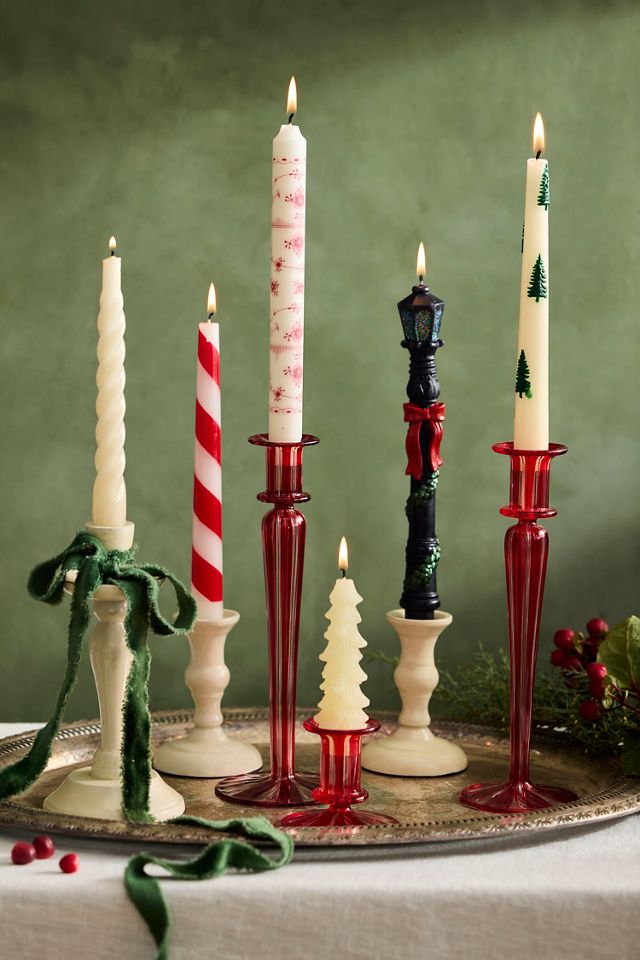 Flameless Ivory Twist Taper Candles, Set of 2 #3