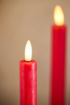 Flameless Dinner Taper Candles, Set of 2