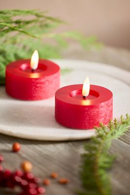 Flameless Wax Tea Lights, Set of 2