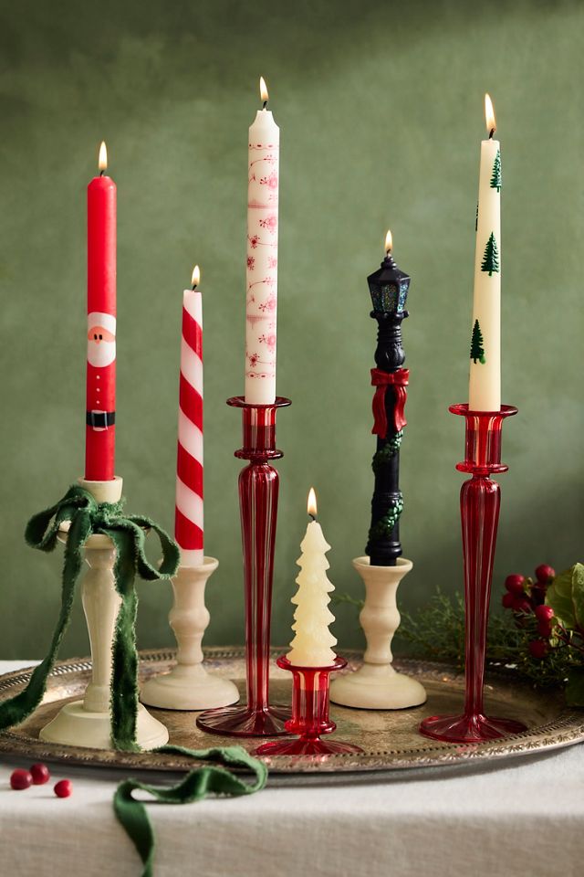 Flameless Wax Tree Taper Candles, Set of 2 #3