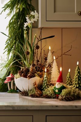 Flameless Wax Tree Pillar Candle
