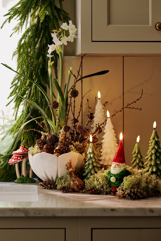 Flameless Wax Tree Pillar Candle