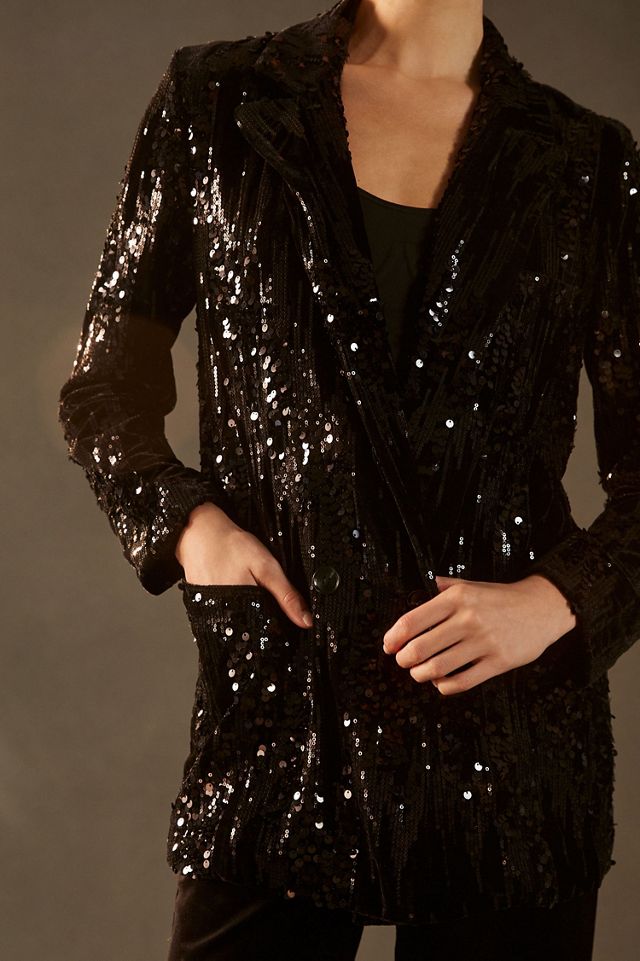 Hutch Velvet Sequin Blazer #2