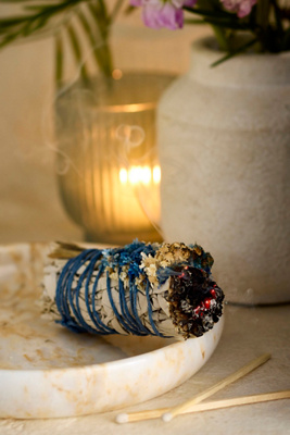 Anthropologie White Sage + Wildflower Bundle, Blue