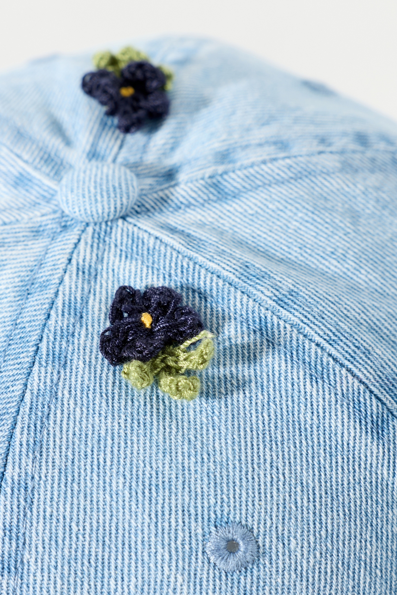 Clare V. Floral Appliqué Baseball hat