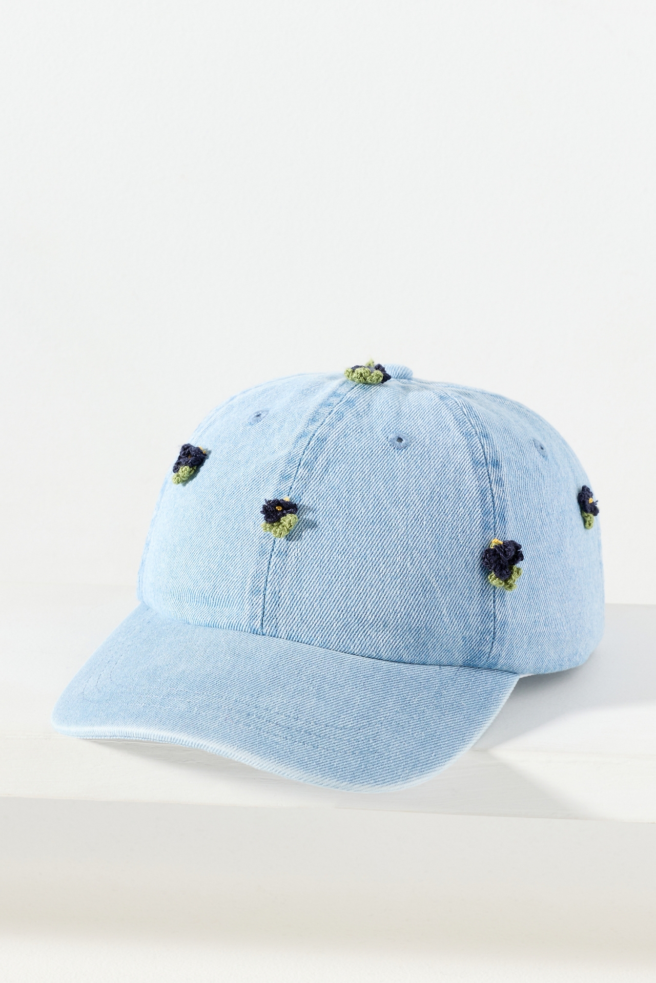Clare V. Floral Appliqué Baseball hat