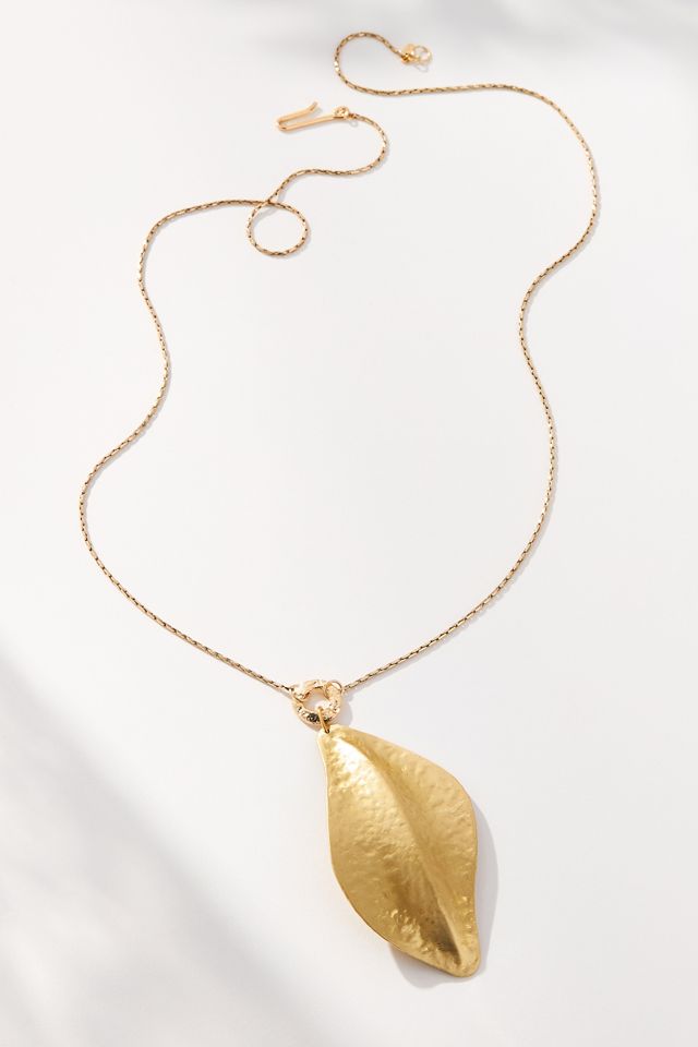 Long Leaf Pendant Necklace | Anthropologie