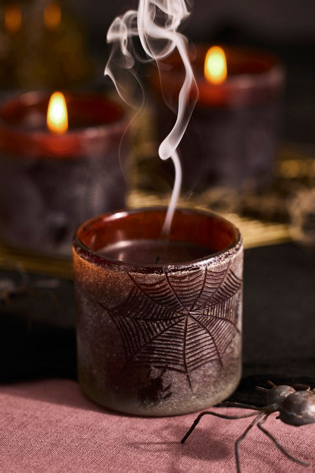 Frosted Spiderweb Candles, Set of 6 #1