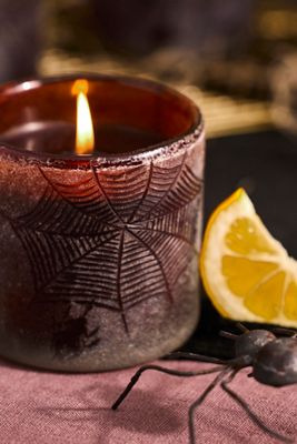 Frosted Spiderweb Candles, Set of 6