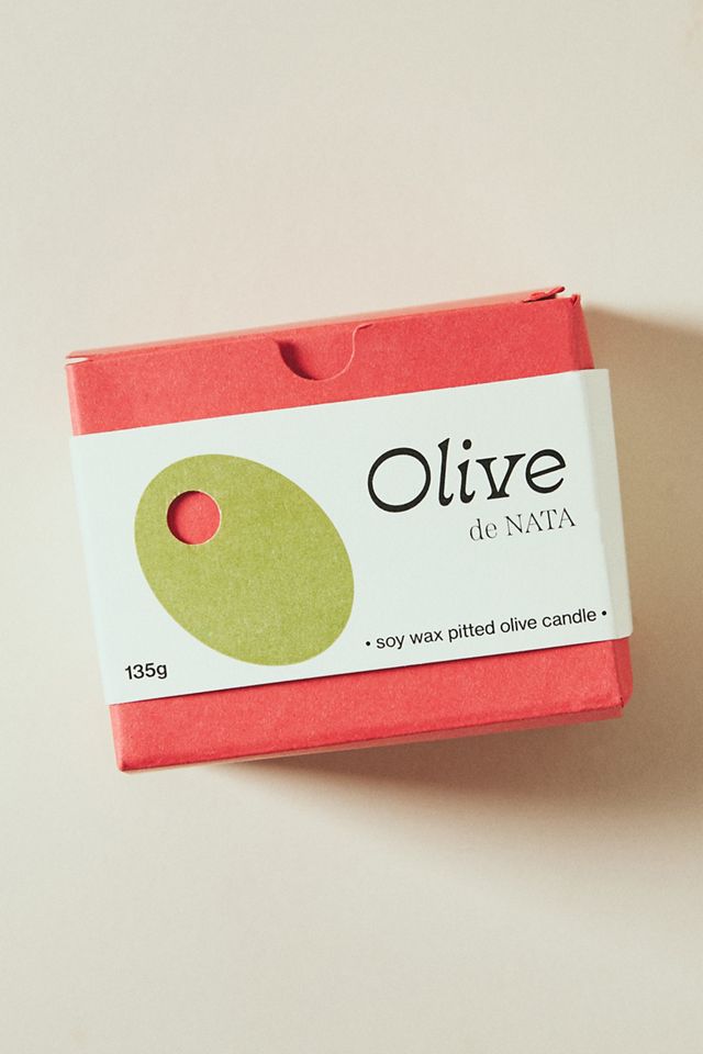 Nata Olive Shaped Decorative Candle