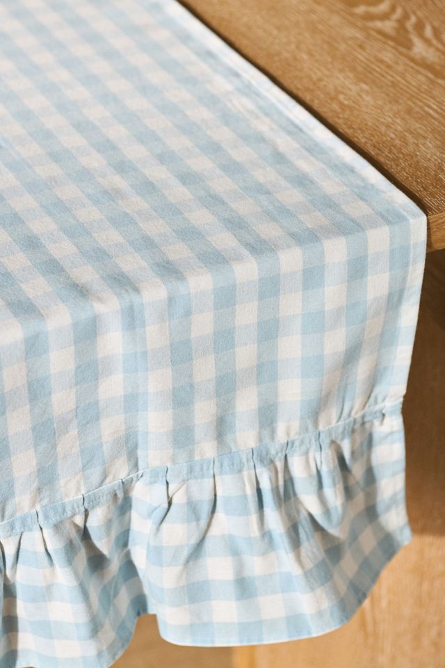 Galley & Fen Ruffled Gingham Table Runner #1