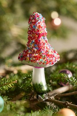 Confetti Cap Mushroom Clip Ornament