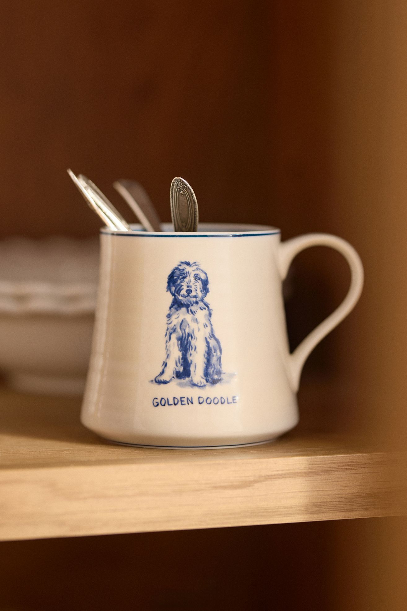 Molly Hatch Stoneware Dog Mug - Golden Doodle, Standard, One Size