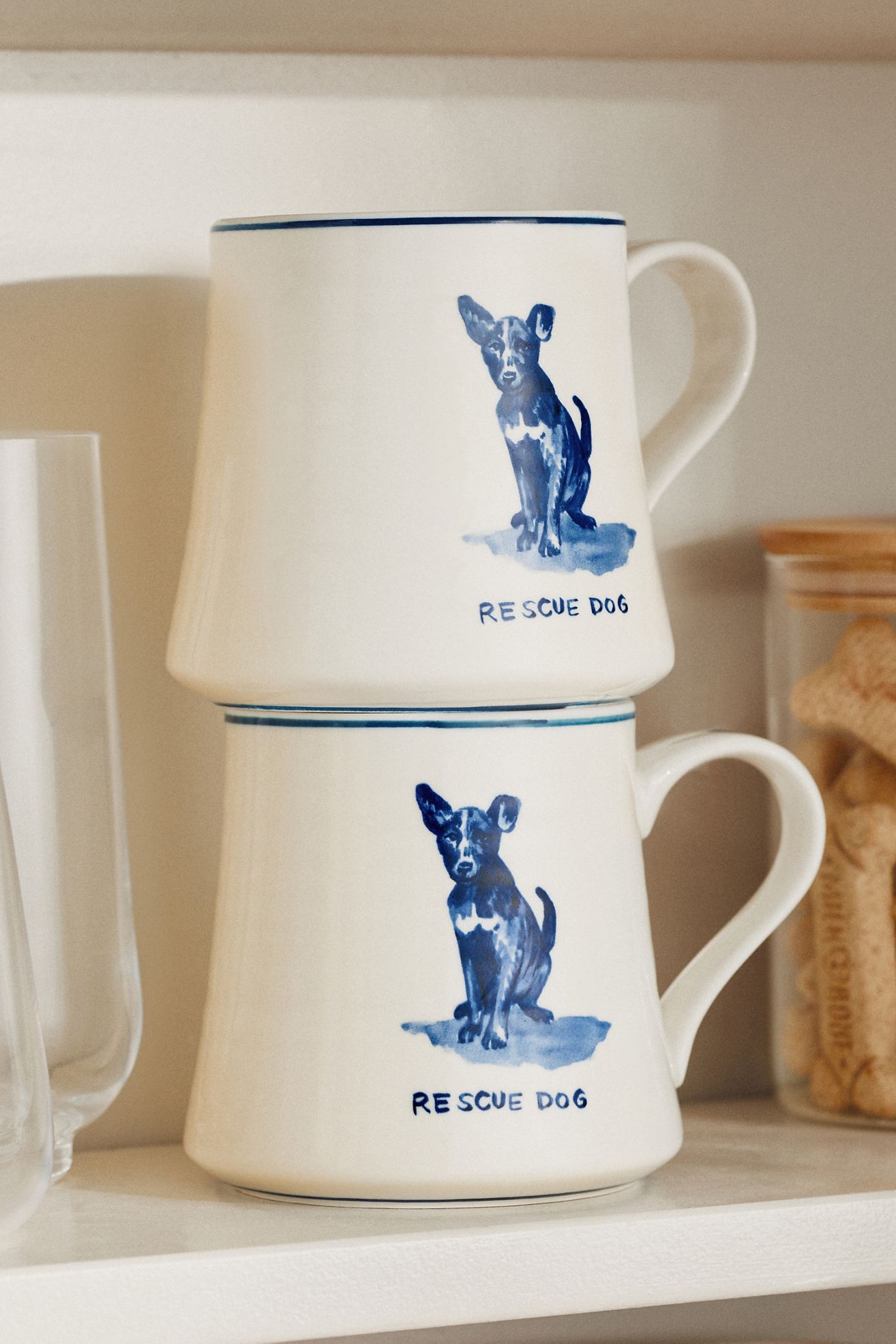 Molly Hatch Stoneware Dog Mug - Rescue, One Size