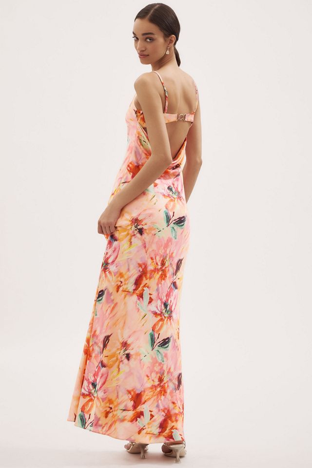 Liv Foster Adeline Cowl-Neck Sateen Maxi Dress #2