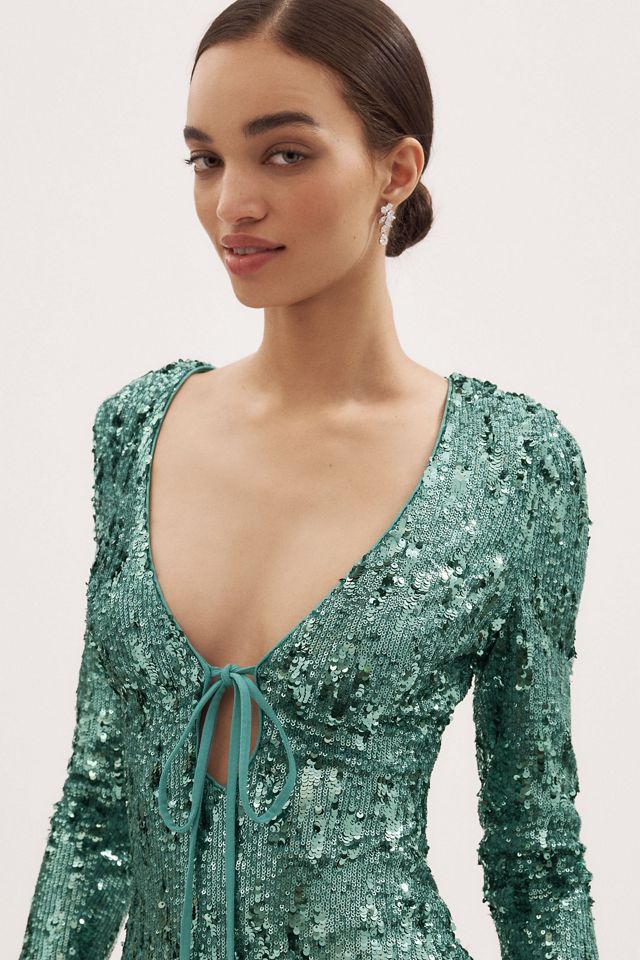 Dress the Population Dayton Long-Sleeve Sequin Mini Dress #3