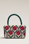 Beaded Fringe Floral Shoulder Bag