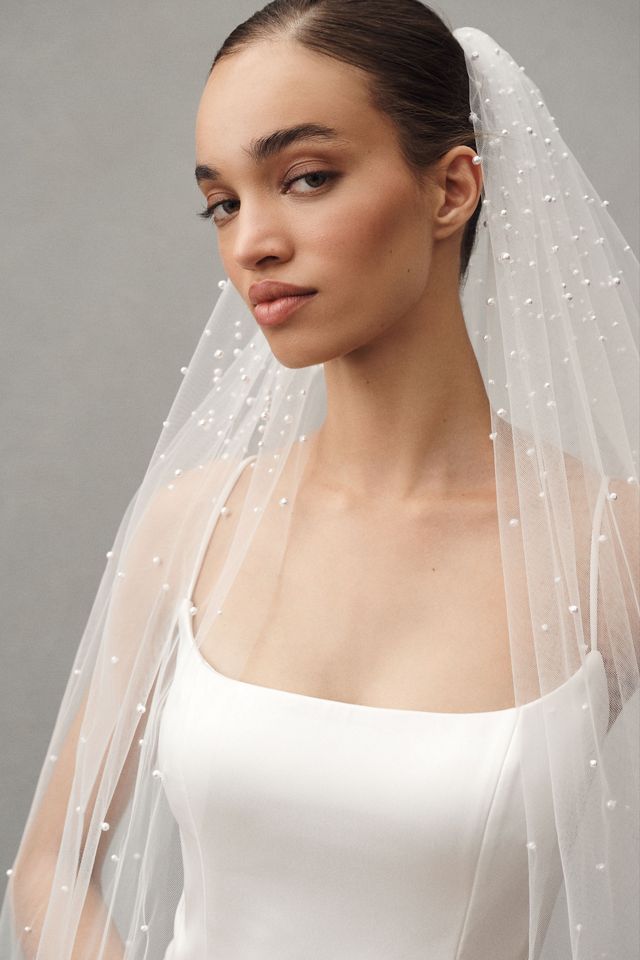 Watters Scattered Pearl Cathedral Veil #2