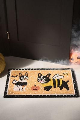 Halloween Frenchies Printed Coir Doormat